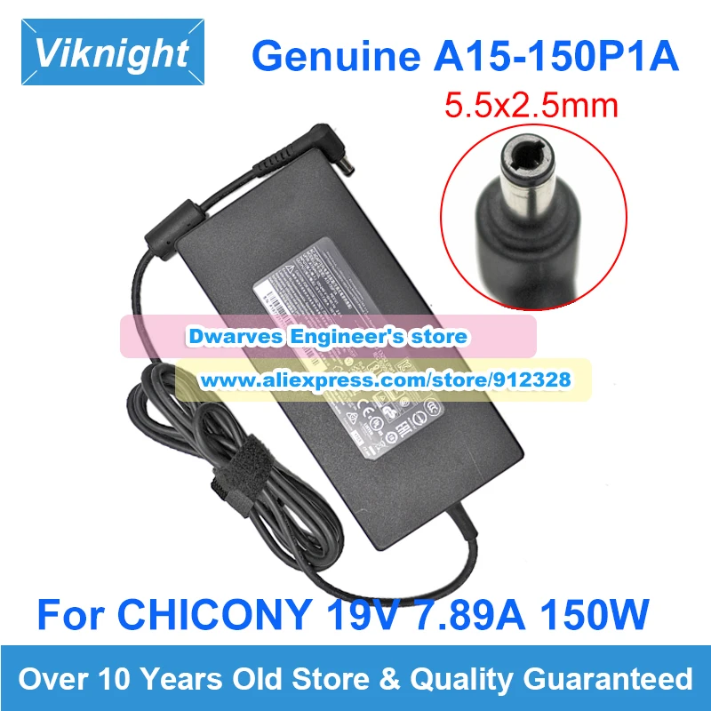 Genuíno A15150p1a A150a010l Chicônia ac Adaptador 19v 7.89a 150w Portátil Adaptador Carregador para Clevo P655ra P671ra Sager Np8954