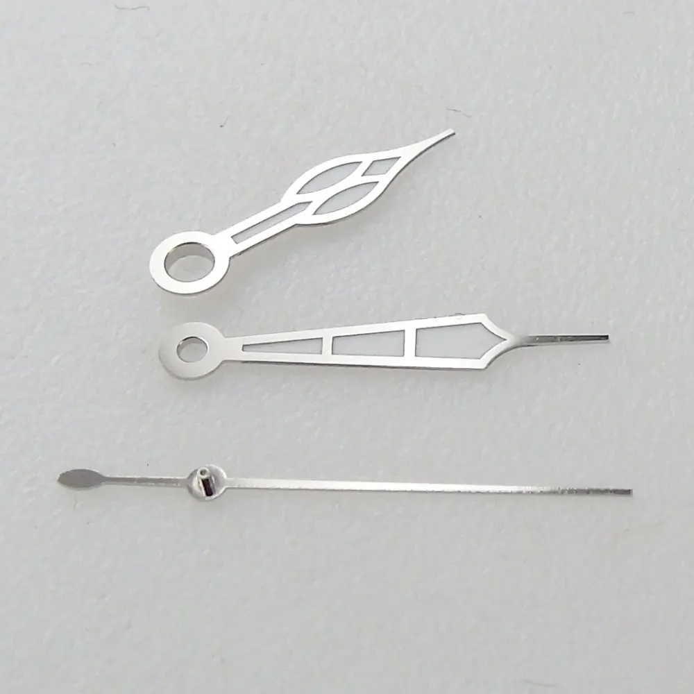 New Yellow Watch Hands for NH35 NH36 7S36 7S25 Mingzhu 2813 Miyota 8215 821A ETA2824 PT5000 Silver Edge Needle Diver Watch Mod