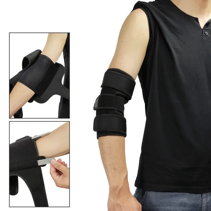 1PCS Adjustable Elbow Fixed Arm Splint Brace Elbow Joint Brace Support With 2 Steel Plates Elbow Fracture Stabilizer Protector