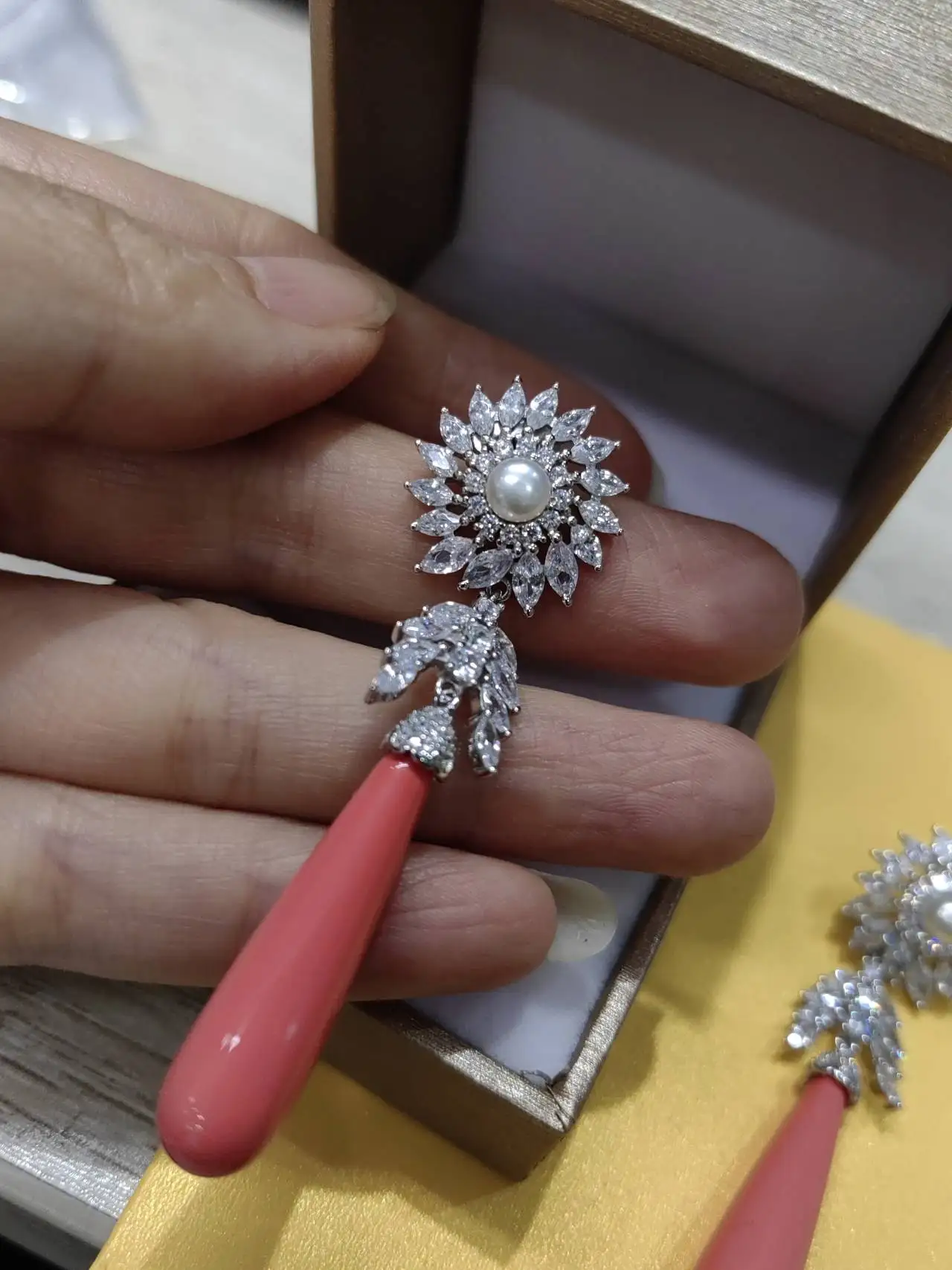 Laya 925 Sterling Silver High Quality Coral Pearl Drop Earrings For Women Party Classic Original Modern Jewelry 2025 Trend New