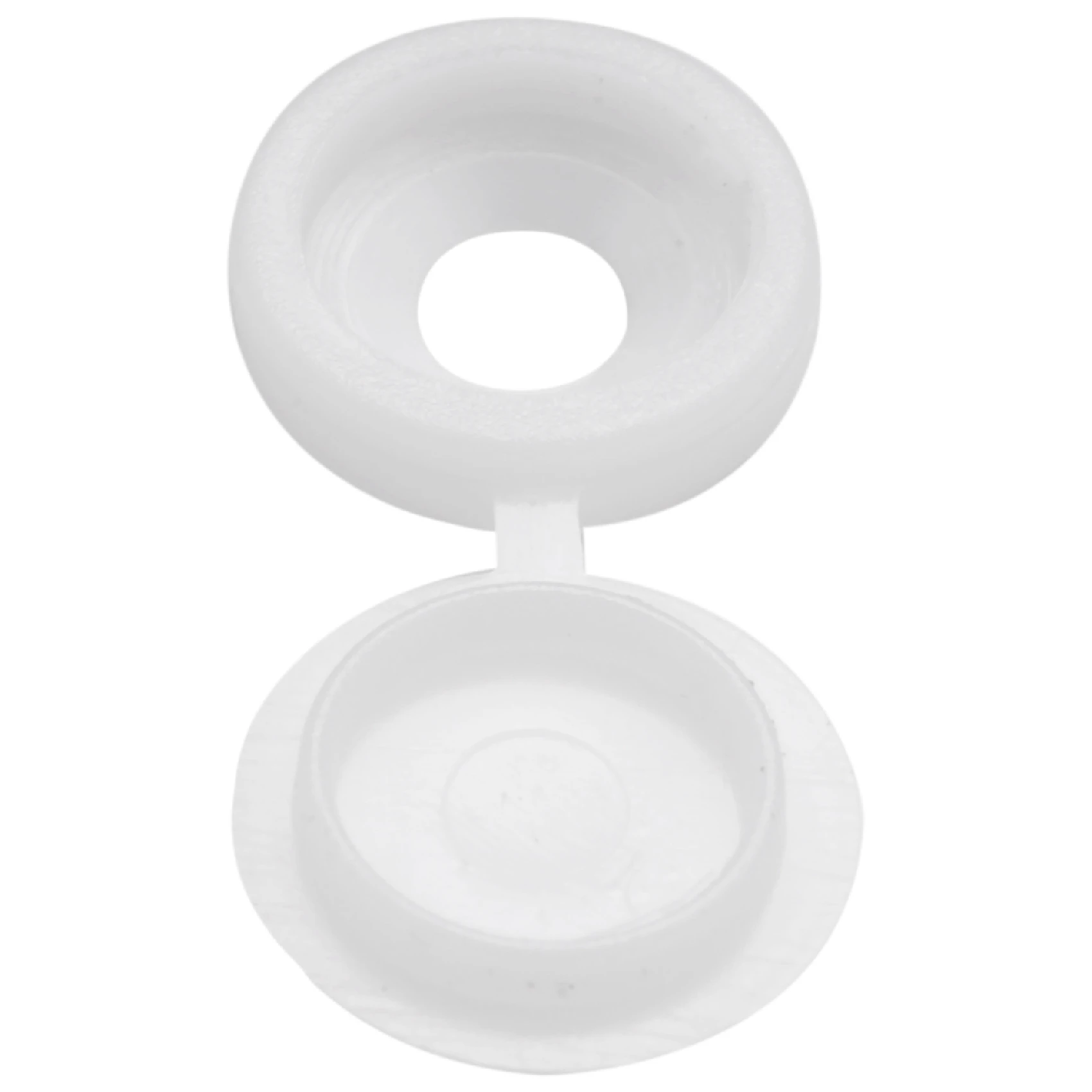 ABLP 200 Pcs Screw Cap Plastic Hinged Screw Head Covers Screw Cover Caps Snap-on Replacement Screw Decorative Covers (White)