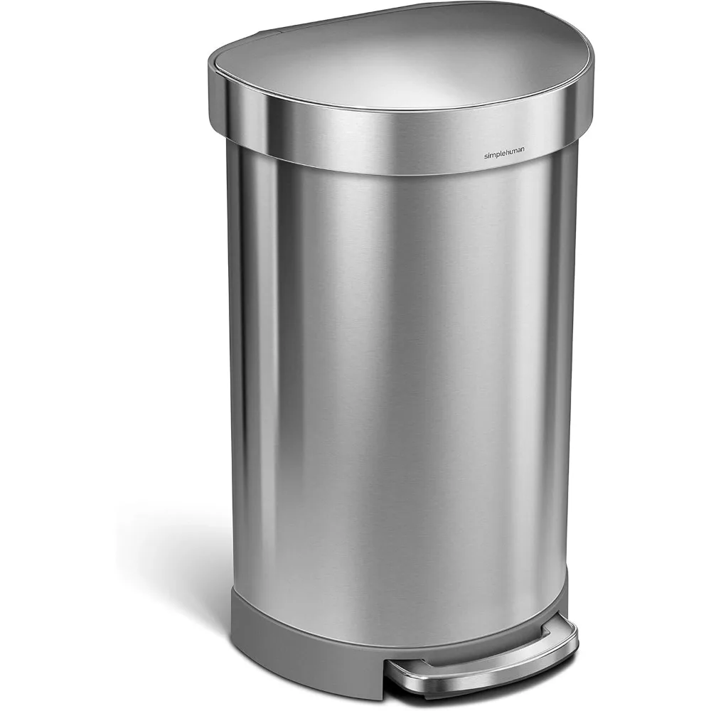 

Semi-Round Hands-Free Step Trash Can