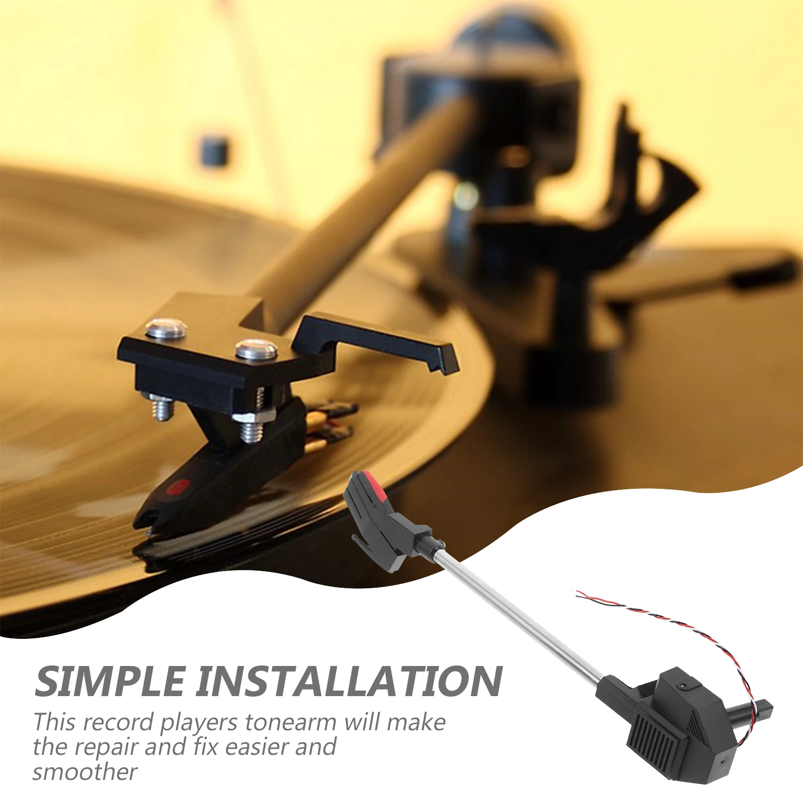 Turntable Tonearm Phonograph Arm Record Player Pickup Tonearm Phonograph Player Replacement Supply Attachment With Stylus NEW