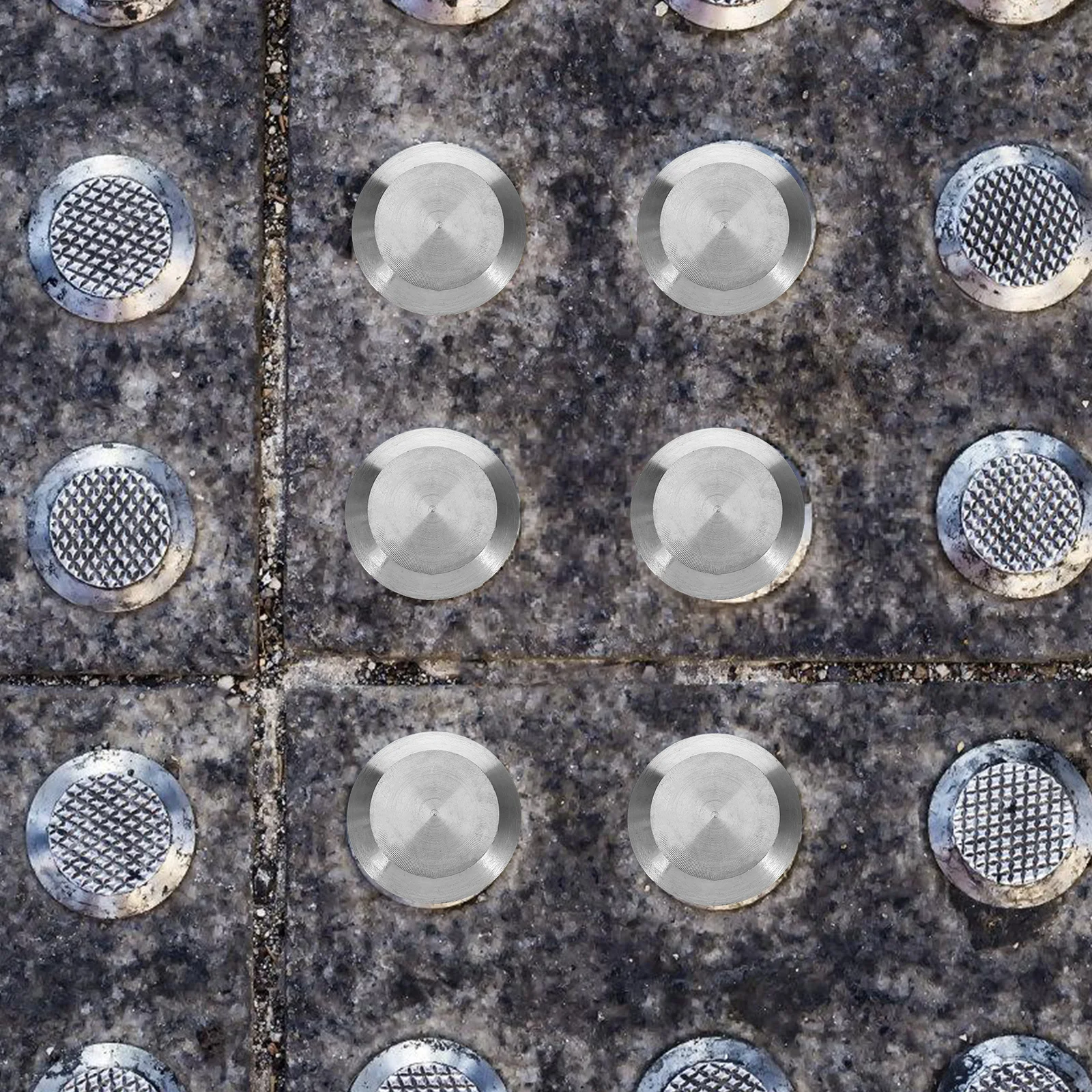 10 قطع الطريق العمياء مسمار اللمس علامات الفولاذ المقاوم للصدأ سلامة الملاحة تستخدم على نطاق واسع الأرصفة مترو الأنفاق المطارات #6