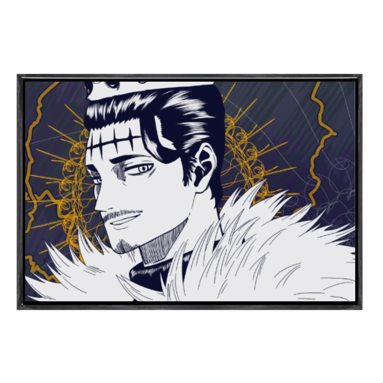 

Японская манга, многоразмерный холст, постер в двойной рамке, настенное искусство, черный клевер, домашний декор для гостиной, спальни