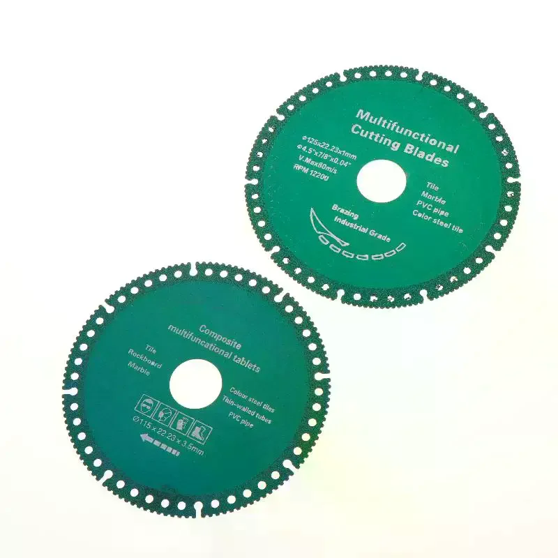 115mm / 125mm Brazed Saw Blade – 22.23mm Arbor Cutting Disc For Steel, Cast Iron, Reinforced Concrete, Stone & Aluminum