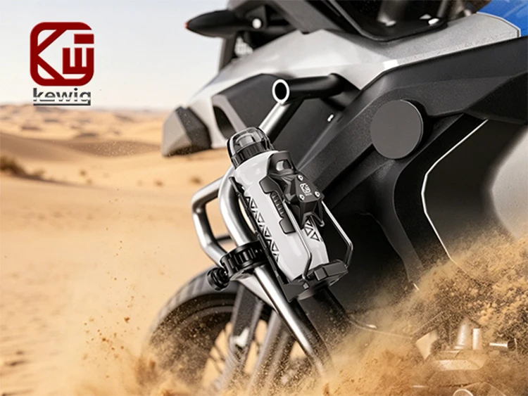 Kewig SHJ-6 Motorrad-Getränkehalter, verstellbar, Diebstahlschutz, Anti-Fall, 360° ° Drehbare Getränkeflaschenhalterung für Roller, E-Bike und Fahrrad – Detail 3