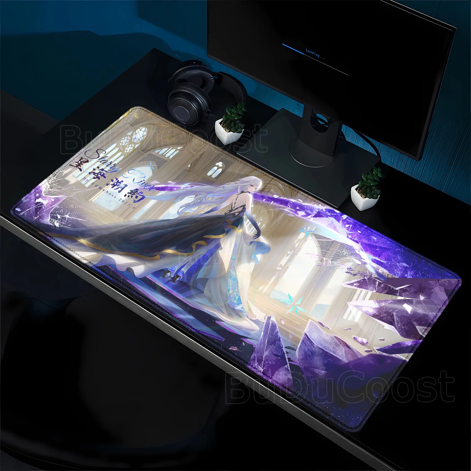 

Genshin Impact Skirk Mouse Pad Anime girl Gaming Pad Table Pads offices accessorie Rubber Desktop Mouse pad E-Sports PC Desk Mat