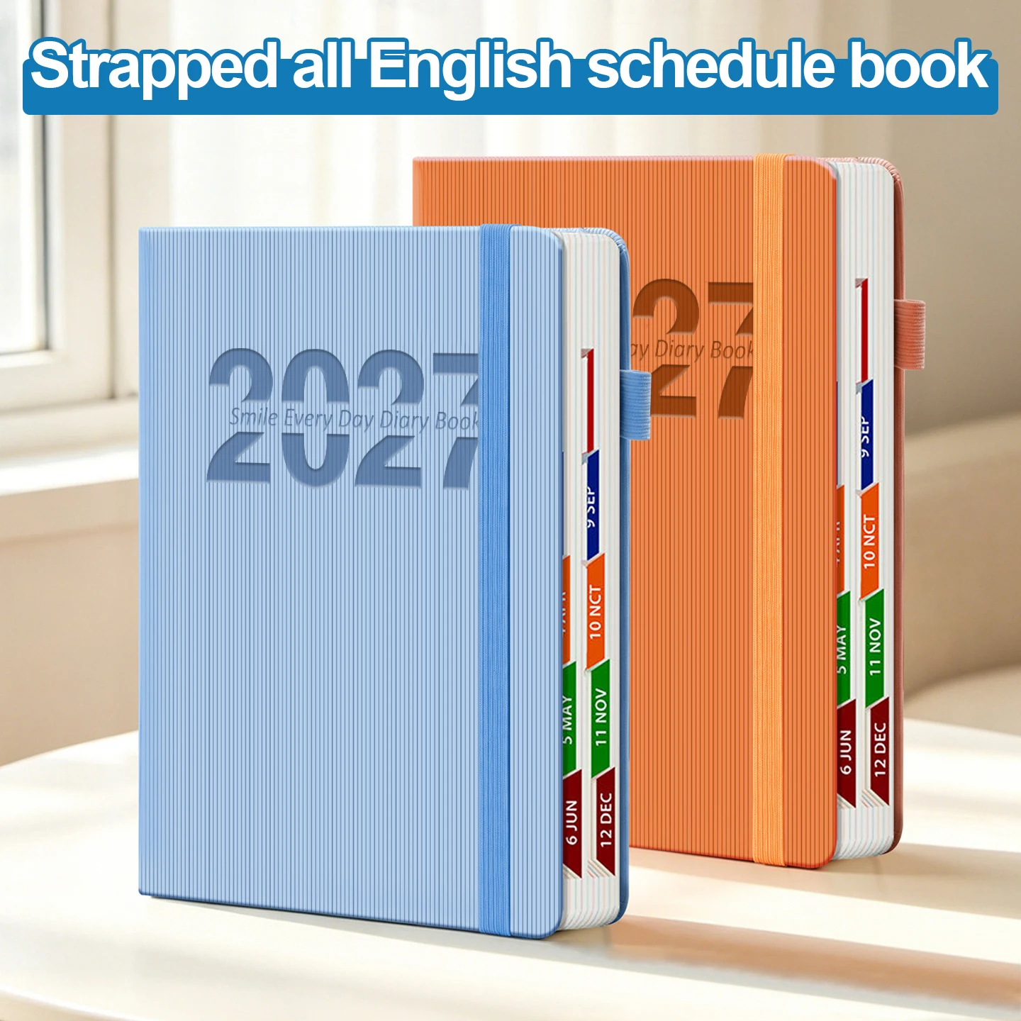 

2027 365 Days Daily Planner Agenda Notebook Time Management Schedule Journal 320 Pages Weekend On One Page Multi-Color Office
