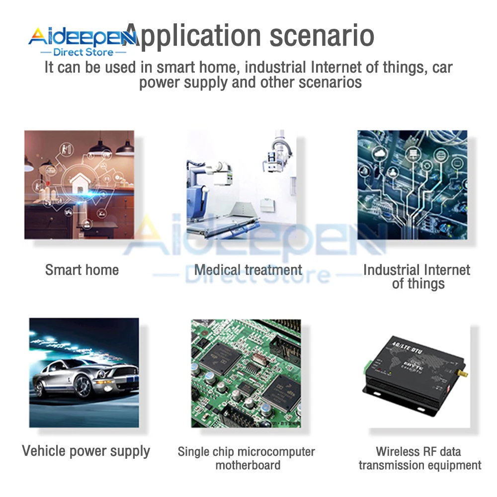 3A Mini DC-DC Buck Step Down Converter Board Module 6V-100V to 5V 9V 12V 24V DC DC Voltage Regulator PCB Board Power Buck Module