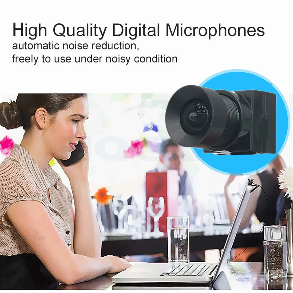 Eye-to-Cam Middle Screen Adjustable Webcam 1080P 5MP 8MP Auto Focus Mini USB Camera Flexible Cable Sucker Audio Live Broadcast