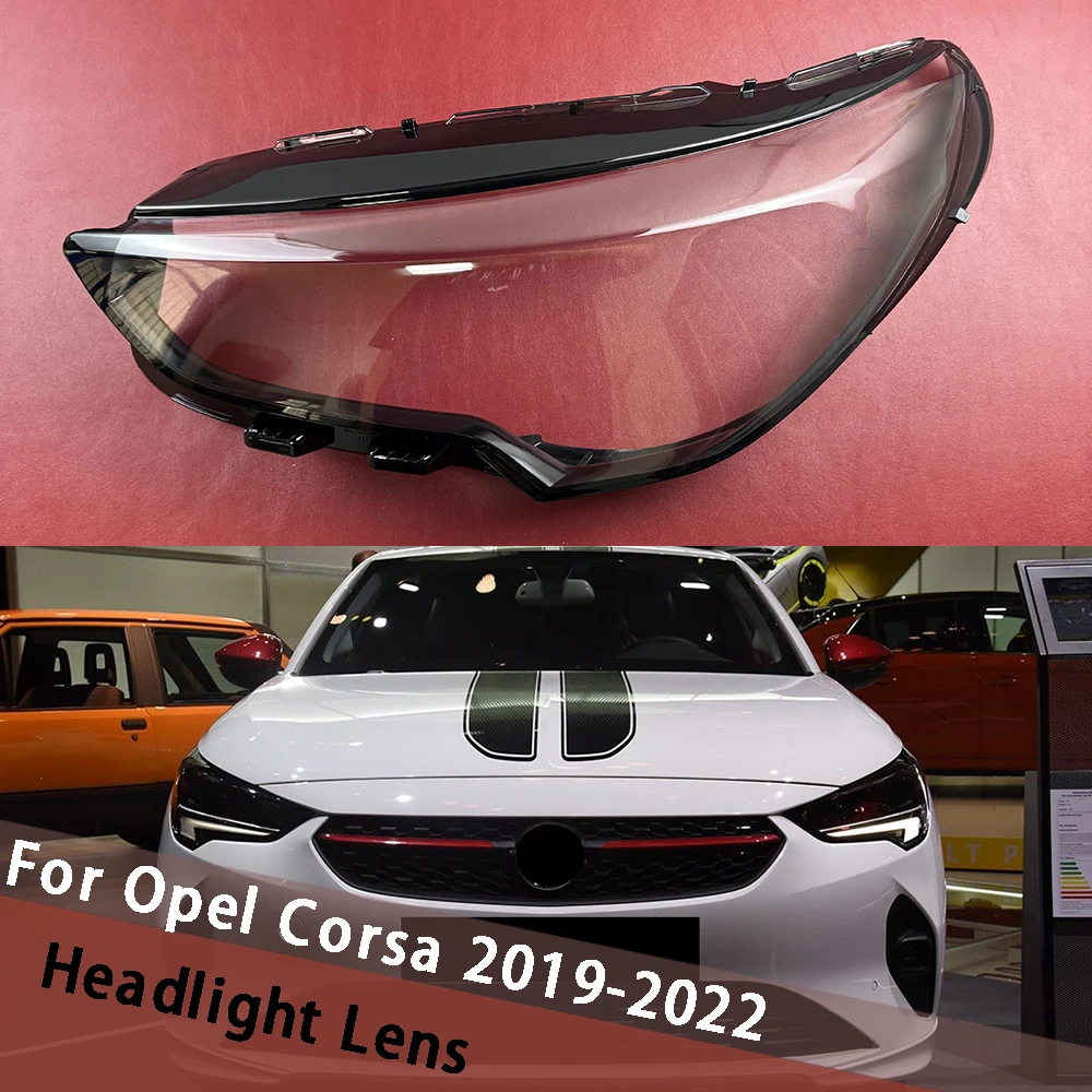 

For Opel Corsa 2019-2022 Car Headlamp Cover Transparent Lampshade Lamp Shade Headlight Shell Mask Lens Housing Plexiglass