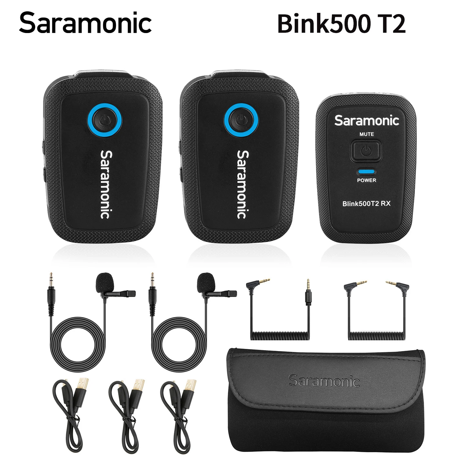 

Saramonic Blink500T2 Professional 2.4GHz Condenser Wireless Lavalier Lapel Microphone for PC Mobile DSLR Vlog Streaming Youtube