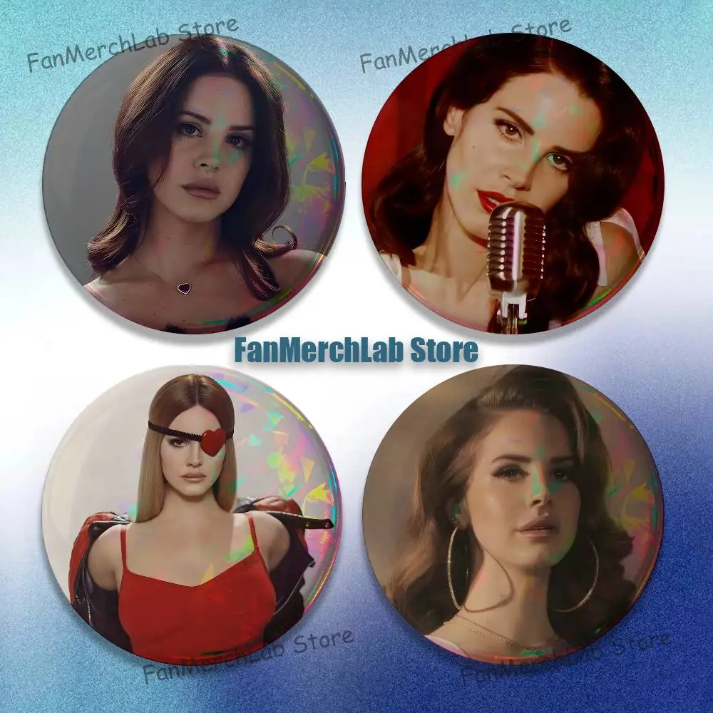 

Singer L-Lana DelS Rey Anime Enamel Pin Badge Cartoon Round Brooch Accessories on Backpack Gifts