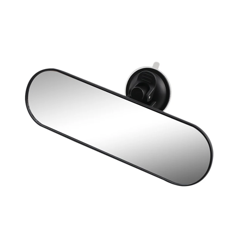 Car Rearview Mirror Powerful Suction Cup Car Interior Mirror Vision Plane Auxiliary Mirror Modified White