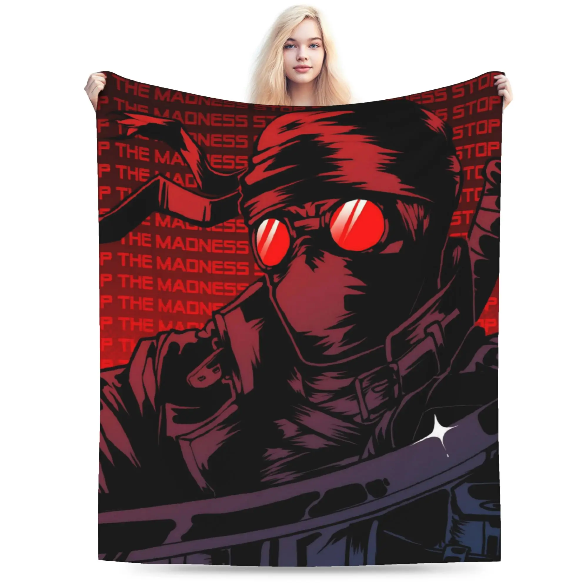 MADNESS COMBAT Hank Print Blanket For Men Women Super Soft Warm  Throw Blankets for Couch 50x60 Inches Multi-size