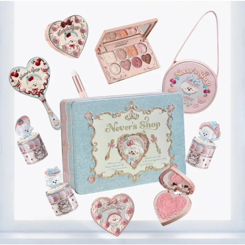 

Flower Knows Never's Shop All-in Gift Set Matte Eyeshadow Lipstick Blusher Mirror Waterproof Long-lasting Korea Makeup Cosmetics