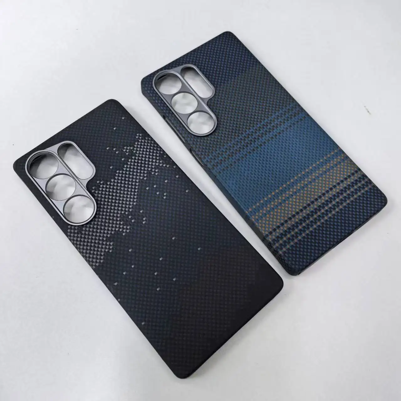 Carbon Fiber Magsafe Case for Samsung Galaxy S25 Ultra S24 Ultra Cases Magnetic 600D Metal Ring Ultra-thin Aramid Fiber Cover