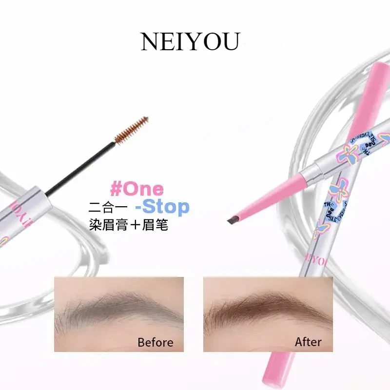 

NEIYOU 2IN1 Eyebrow Dye Pencil Waterproof Long-lasting Non Fading Distinct Wild Eyebrows Natural Makeup