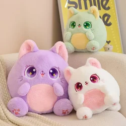 Plush toy cartoon animal sitting fat cat blue pink green white purple big eyes Kawaii kitten children's gifts
