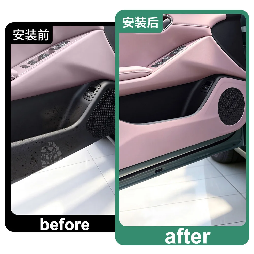4 Pcs Fit For BYD Qin Max 2026 2027 Car Door Anti Kick Pad Car Modification Parts Leather Anti Scratch Pad For Door Panel
