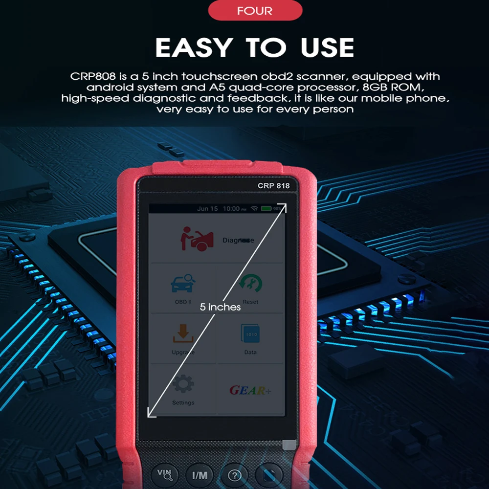 Launch X431CRP808 Multi-language OBD Diagnostic Tool Scanner Supports Handheld Reading Automobile Engine Transmission Repair