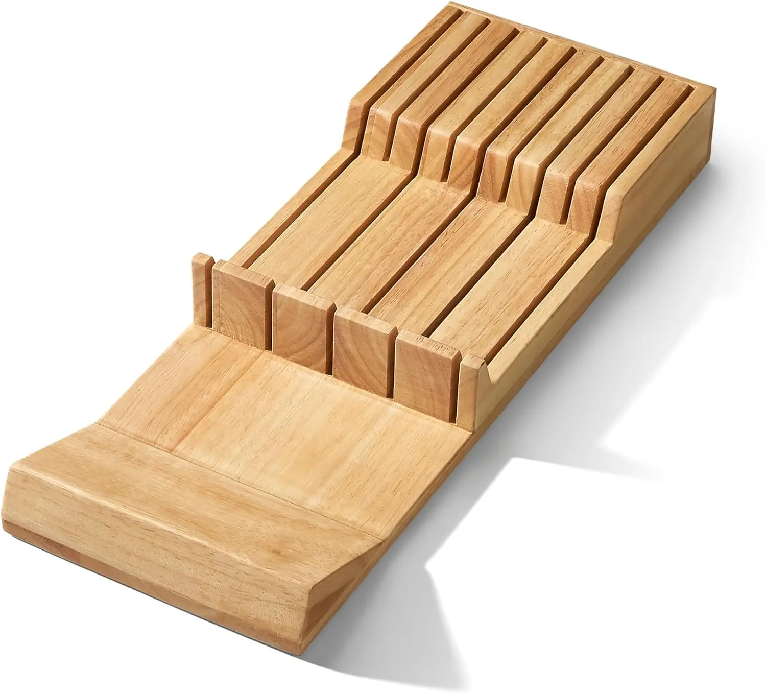 

In-Drawer Knife Block Organizer, 9-Slot Kitchen Knife Cutlery Holder Drawer Storage, Holds up to 9 Knives (Not Included)