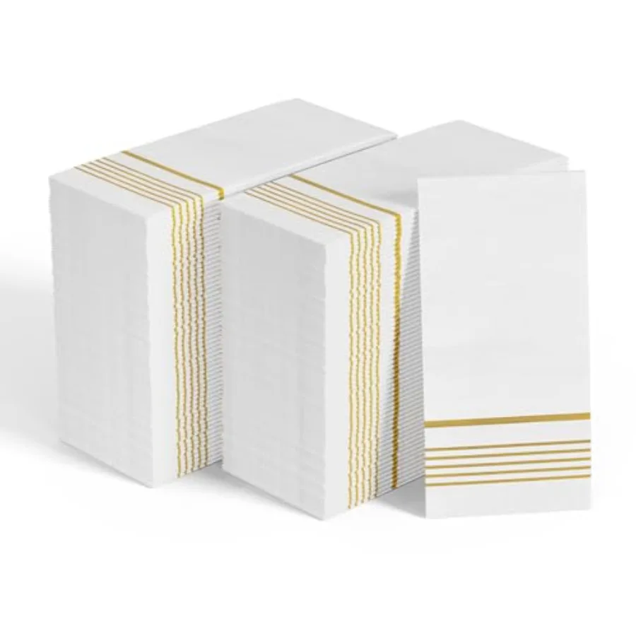 

600 Pack Paper Napkins, 3-Ply Guest Towels Disposable Dinner Napkins, Soft and Absorbent Party Napkins for Thanksgiving, Bathro