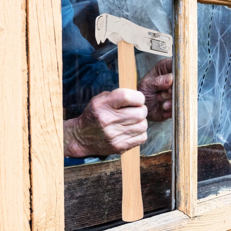 MWT 005 MH 17oz مطرقة تسقيف مغناطيسية من الفولاذ الكربوني مع مقبض خشبي لإصلاح السقف #1