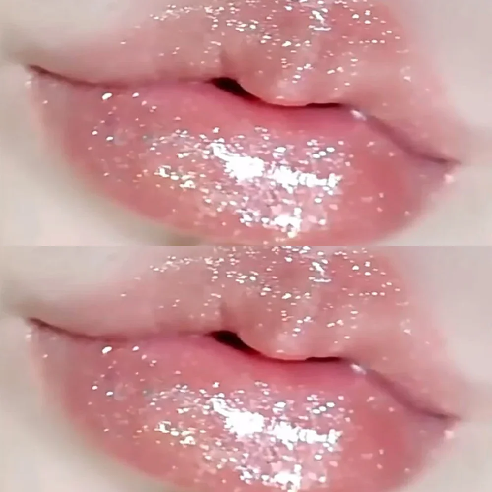 Pearly Glitter Lip Gloss Colorful Moisturizing Crystal Jelly Lipstick Shine Glitter Waterproof Long Lasting Lips Women Makeup