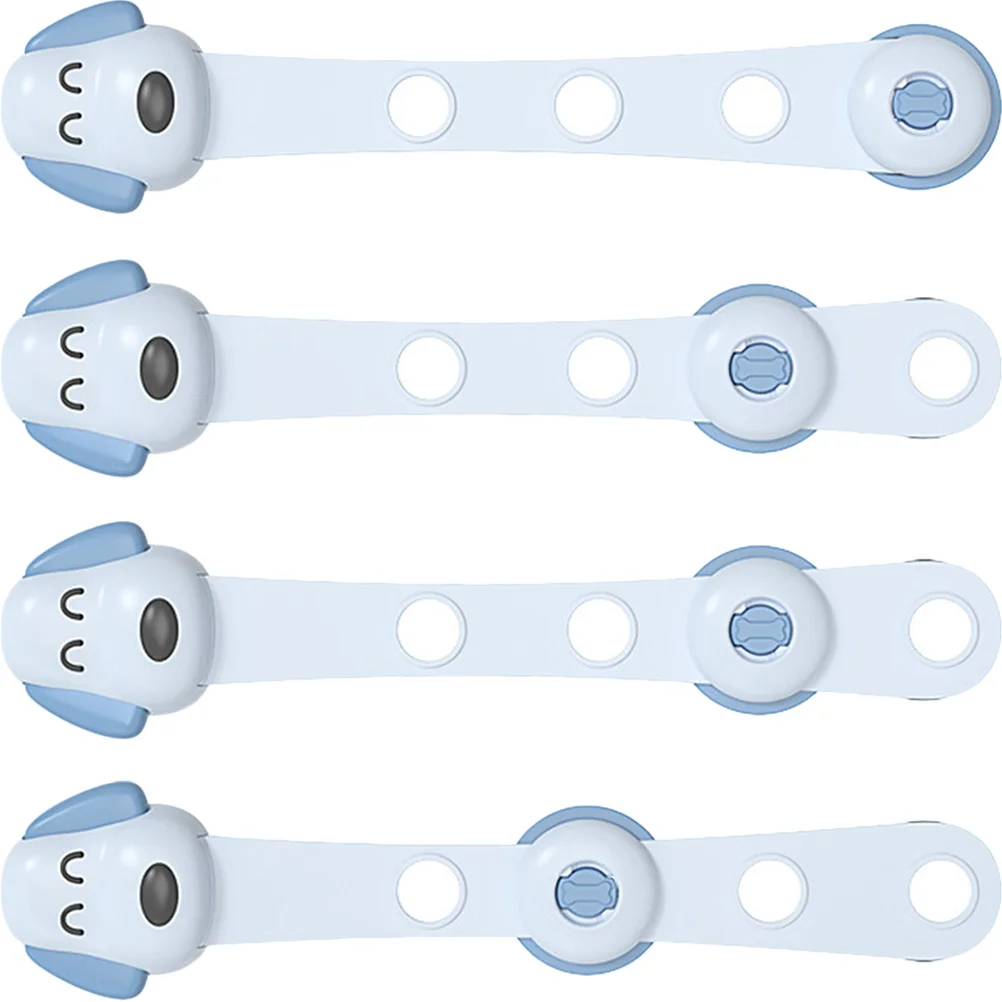 4 قطعة أقفال خزانة الطفل الطفل برهان أقفال الأدراج لاصق مزلاج السلامة لفرن الثلاجة الفريزر غسالة صحون خزائن قرصة #2