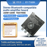 TPA3116D2 TPA7498E Bluetooth 5.0 HIFI 2.0 Channel Power Audio Stereo Amplifier Board  50W 100W 160WTREBLE Bass Note Tuning AMP