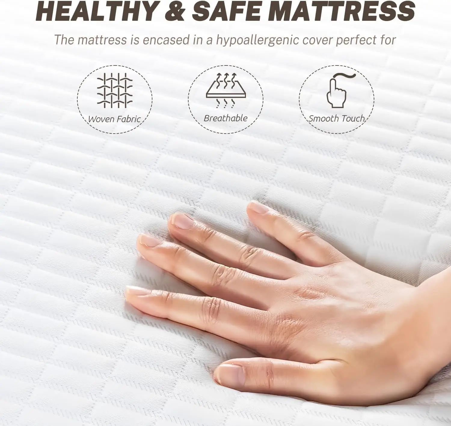 Matelas en mousse à mémoire de forme gel pleine grandeur de 10 pouces, matelas moyen pour soulager la pression et sommeil plus frais, matelas pour enfants et adultes