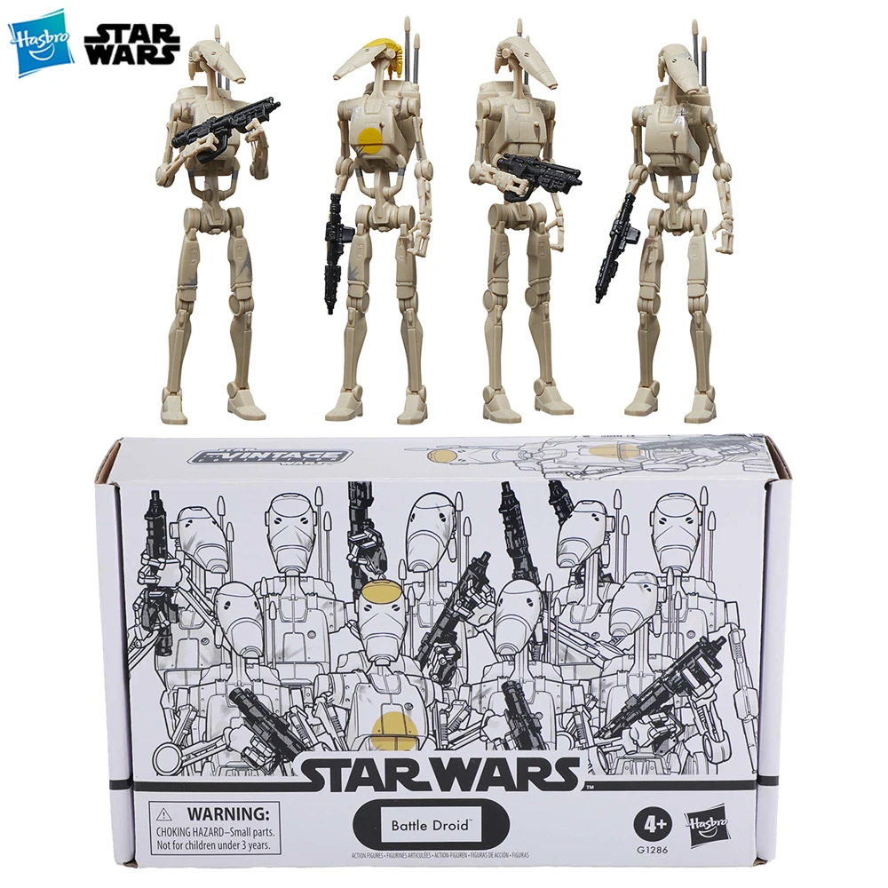 

Original NEW Hasbro STAR WARS The Vintage Collection Battle Droid 4-Pack-Set 3.75-Inch-Scale TVC Action Figure Model Toys