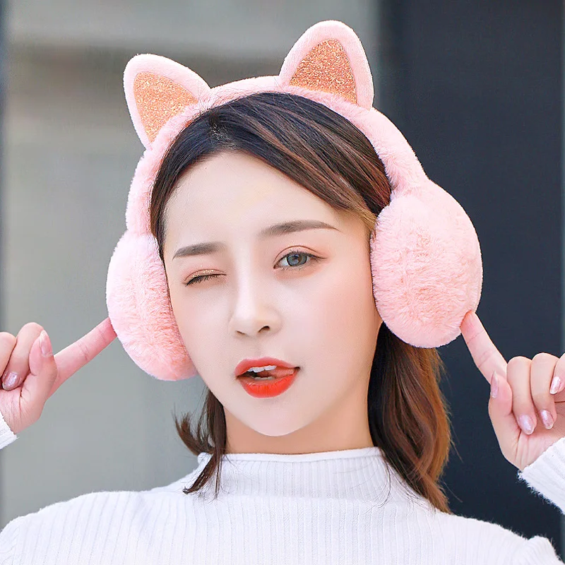 New Child Warm Earmuffs Faux Fur Ear Cover Children Winter Headwear Ear Muffs Plush Thicken Kids Girls Fluffy Windproof Earmuffs