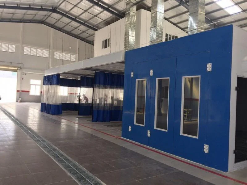 Hot Selling 7m 6.5m Car Spray Booth Preparation Bay Preparation Room PVC Curtain Car Painting Process Prep Station