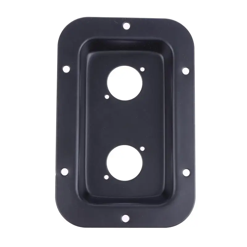 1/3Pcs Black Steel Recessed Speaker Jack Plate XLR Connector For Dish Board Stage Loudspeaker DIY Accessories