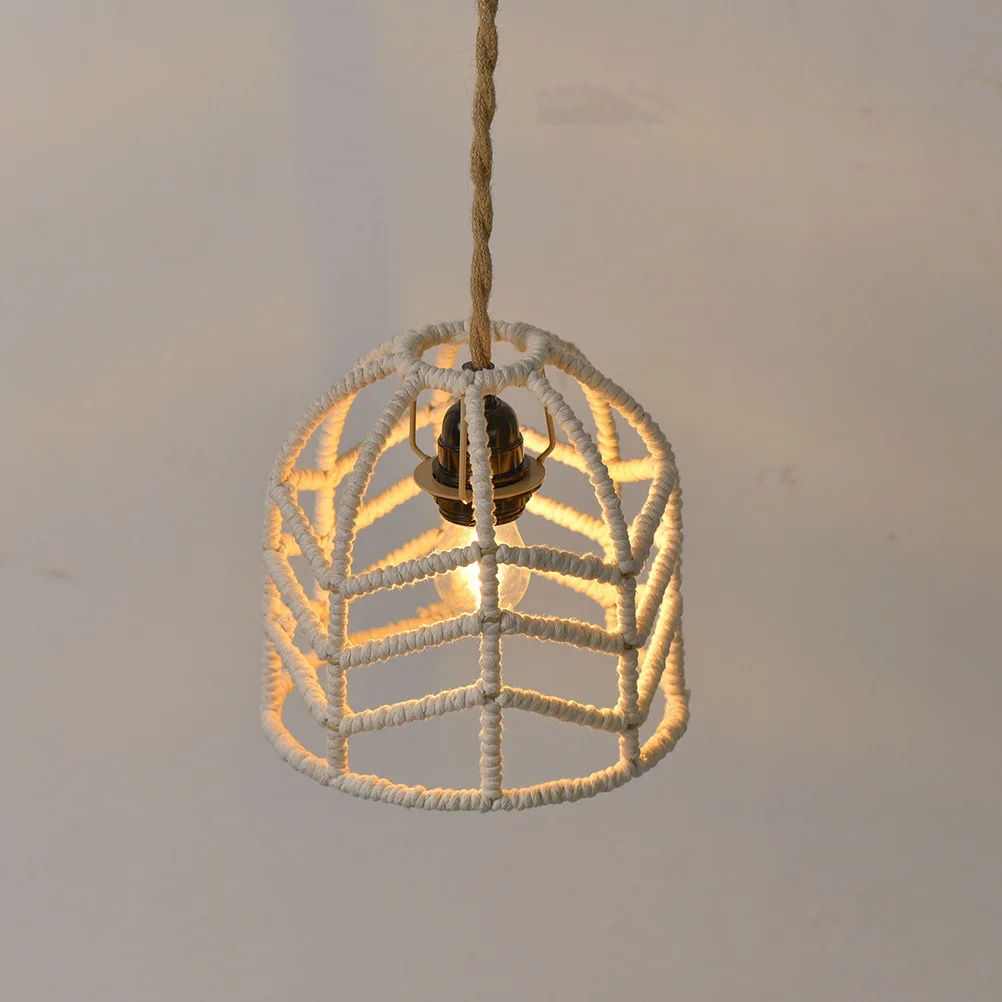 

Cotton Rope Woven Lamp Shade Bohemian Pendant Light Cover For Ceiling Lamp Decor Rustic Lighting Replacement Home
