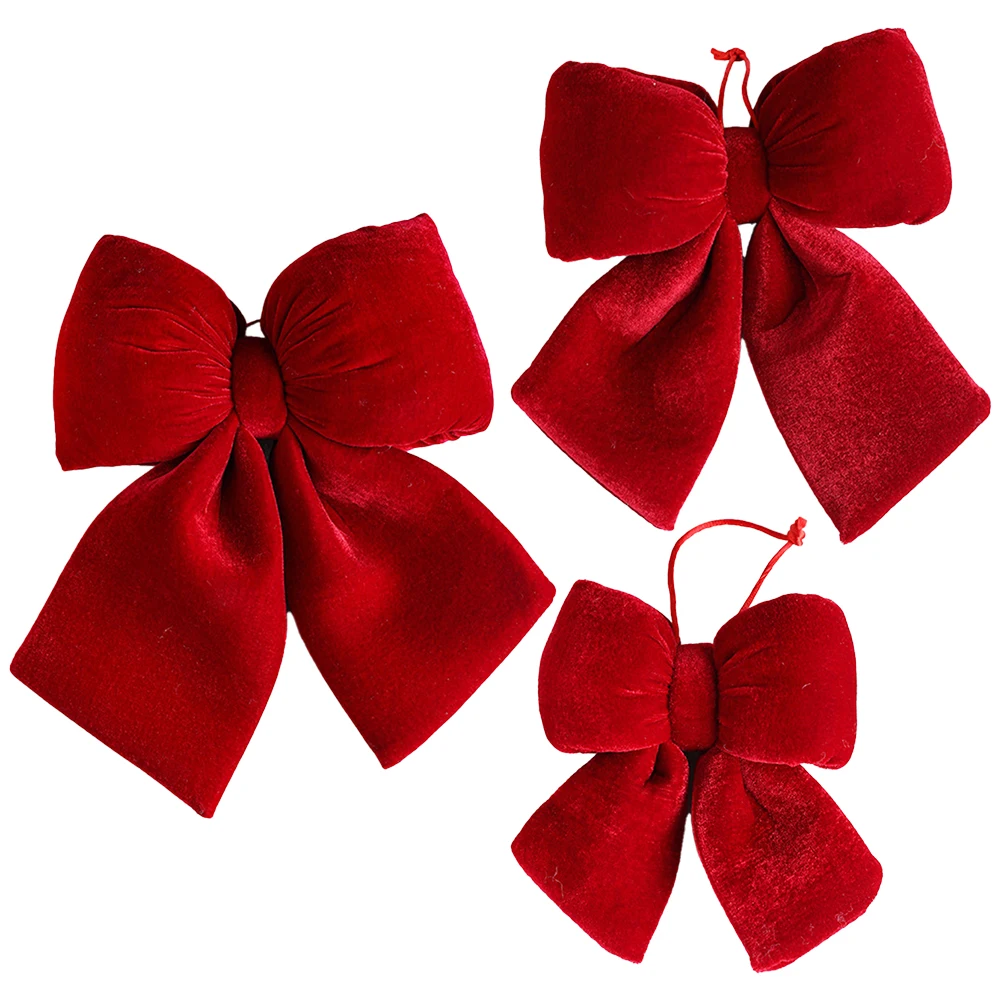 1pc Vibrant Red Wreath Bows - Elegant Christmas Decorative Ties In 3 Sizes! Christmas Home Decorations