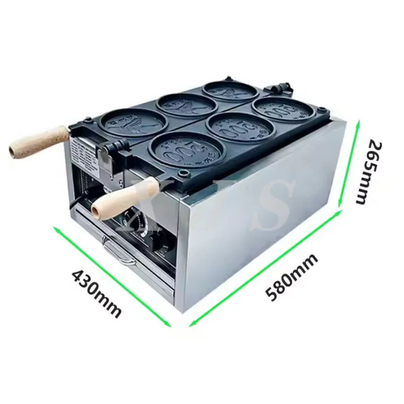 Commercial Pancake Machine with Custom Mold Factory Customization Pattern Carved by CNC Cheese Coin Bread Waffle Makers
