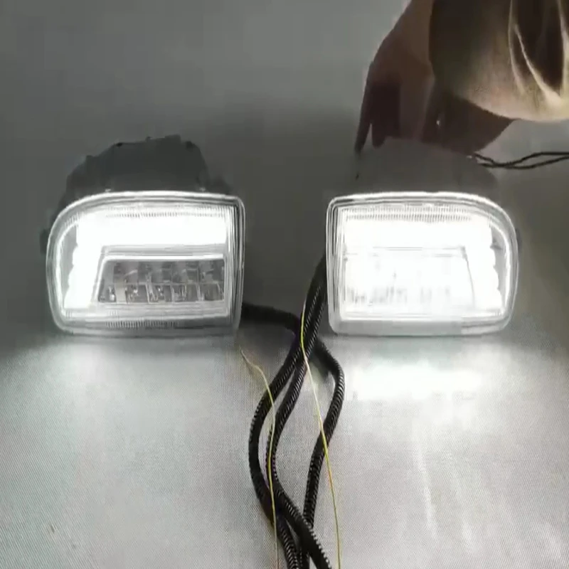 2Pcs LED Front Fog Lamp Daytime Running Light For Toyota Land Cruiser 100 LC100 FJ100 1998-2007