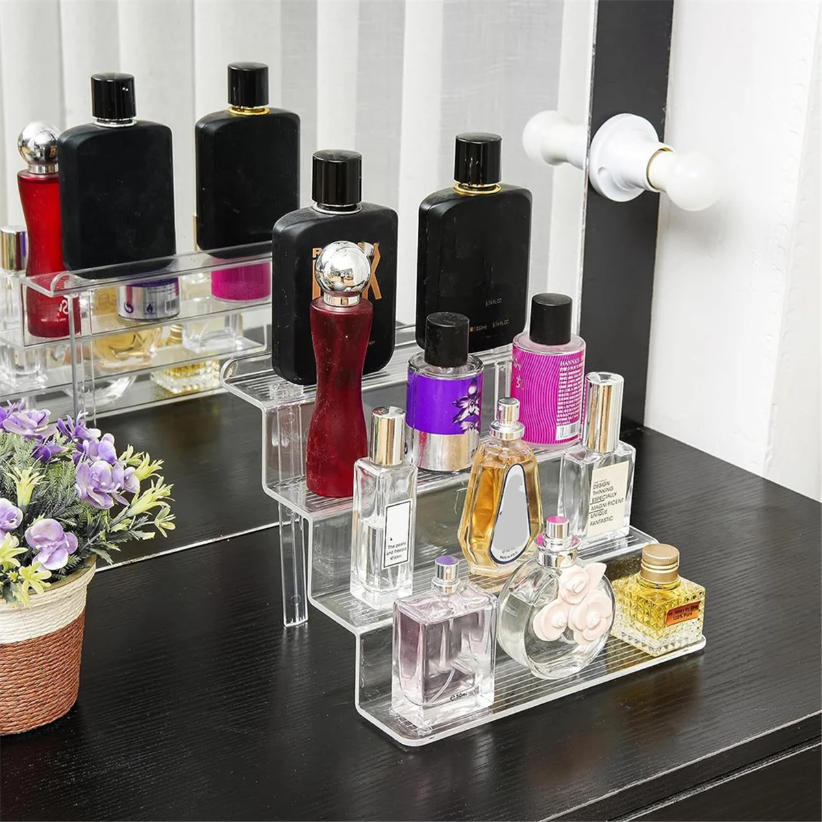 Акриловая стойка для подставки, 3 уровня, держатель для капкейков, прозрачный органайзер для духов, стенд, дисплей, полка, 2 шт.