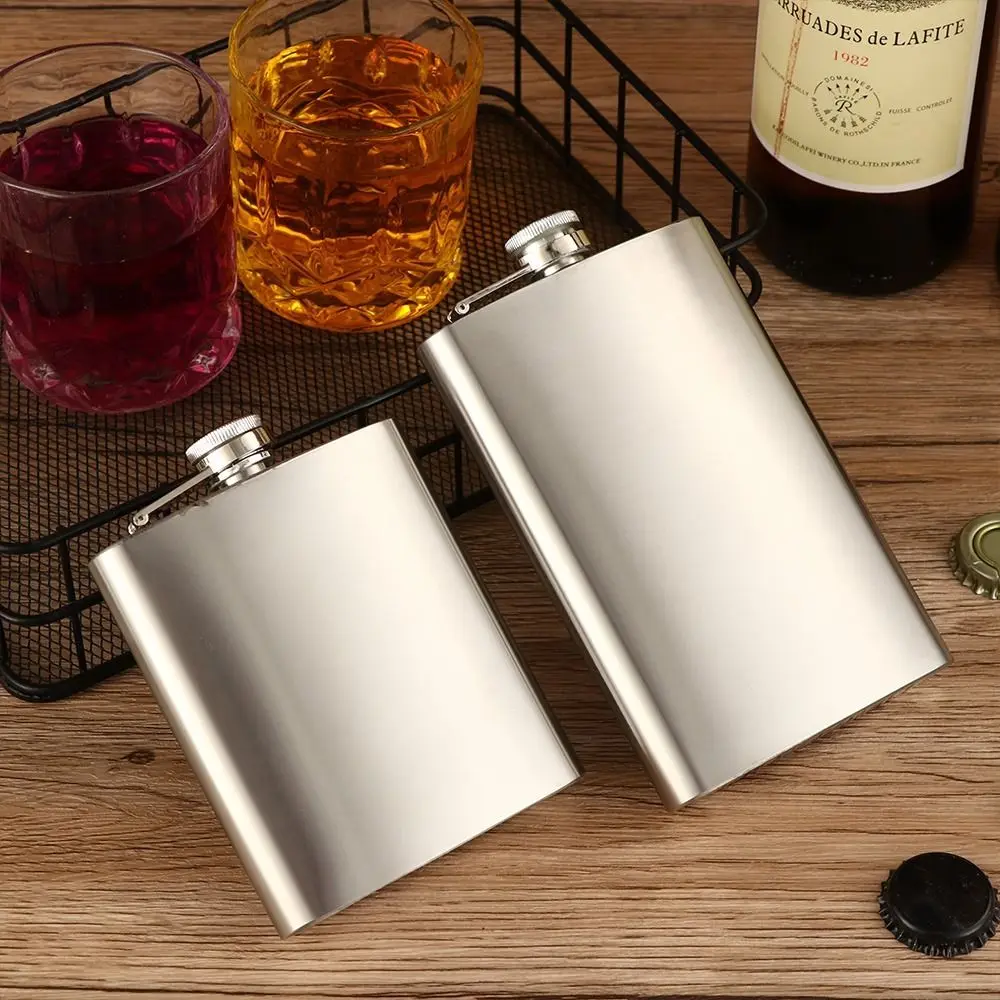 High Quality Stainless Steel Hip Flask Portable Container Liquor Flask Convenient Leakproof Whisky Flagon Outdoor