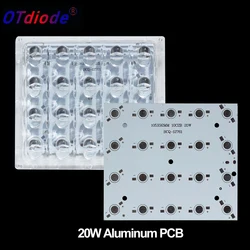 1W 3W 5W 20W 50W 60W LED Aluminum PCB Board Reflector Lens Holder Base Plate Substrate Leds Chip 105*92mm For Lamp Flood Light