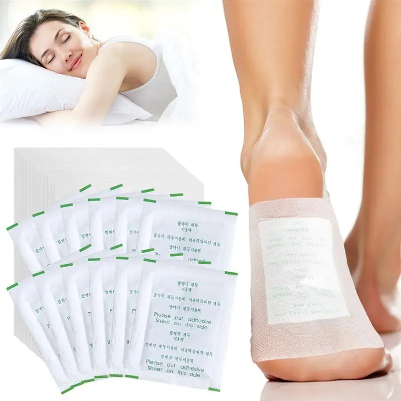 100Pcs Detox Foot Patches Stress Relief Feet Deep Sleep Herbal Detox Sticker Conditioning Body Relieve Stress Foot Care Tool