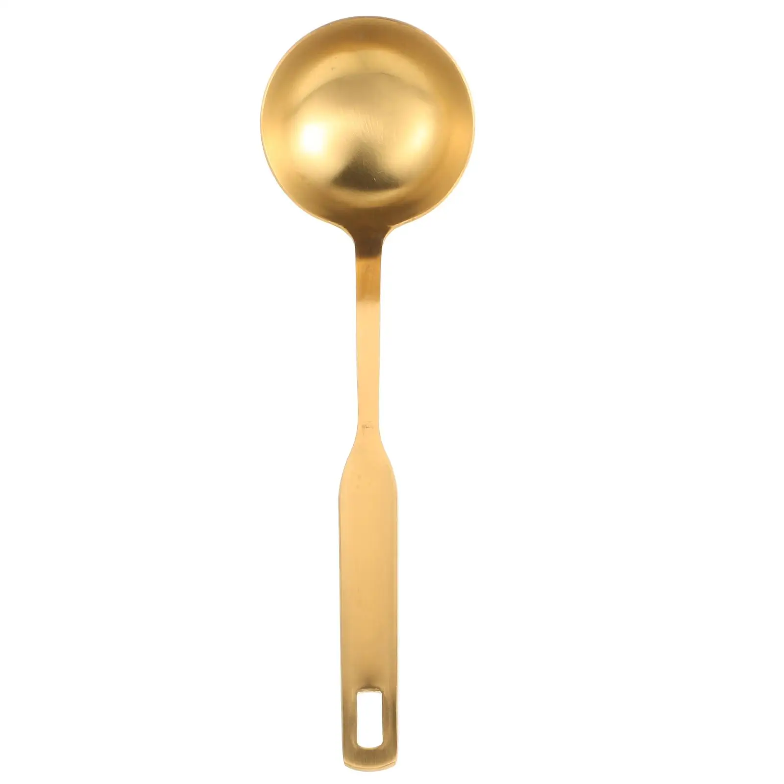 

Kitchen Accessories Gold Soup Ladle Leak Large Serving Spoon Stainless Steel Dinner Spoons