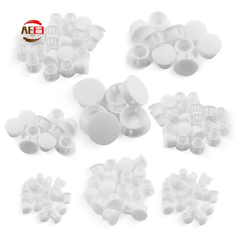 

AEE3-1Set Assortment Flush Type Snap In Locking Tube Hole Plugs Furniture Post Pipe Insert End Cap Plastic