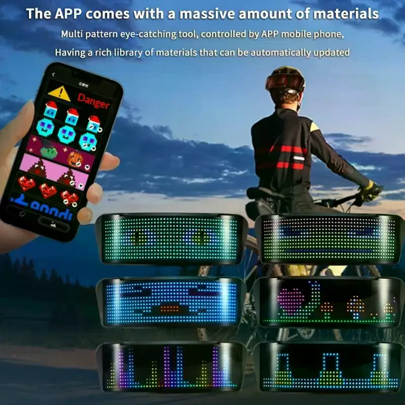 

Предупреждающая лампа для мотоциклетного шлема, светодиодный дисплей для шлема, задний фонарь для ночной езды на шлеме, аксессуары для мотоциклов «сделай сам»