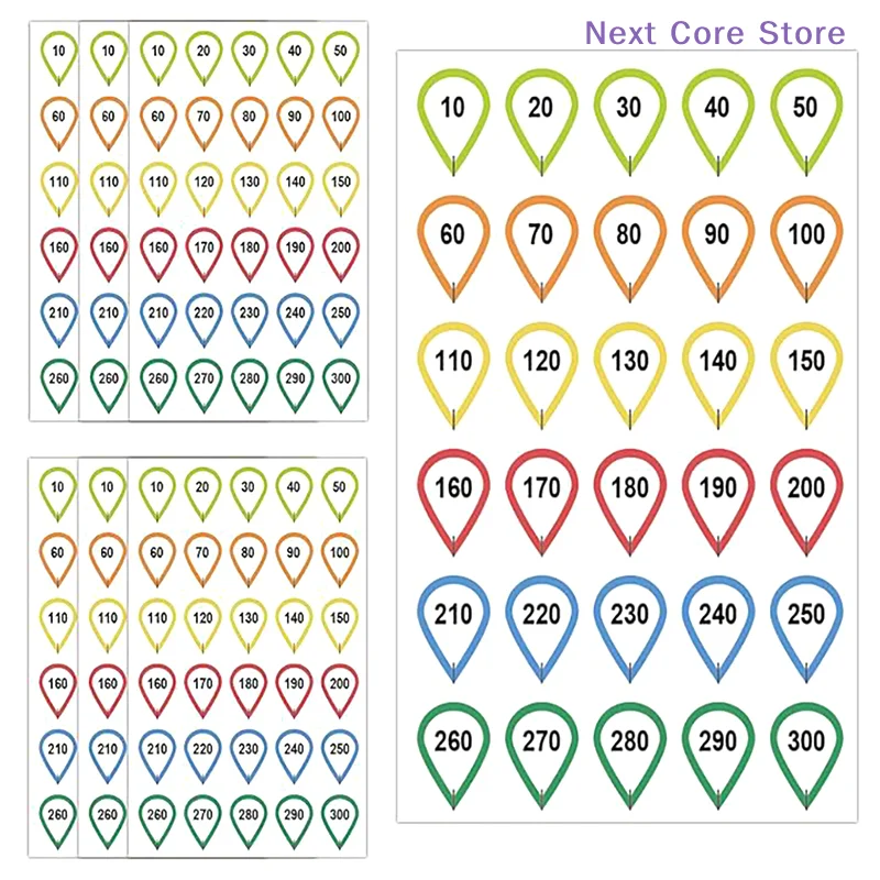 10 Sheets Rifle Scope Turret Stickers Rifle Scope Turret Tags For Close-Range & Mid-Range Precision Target
