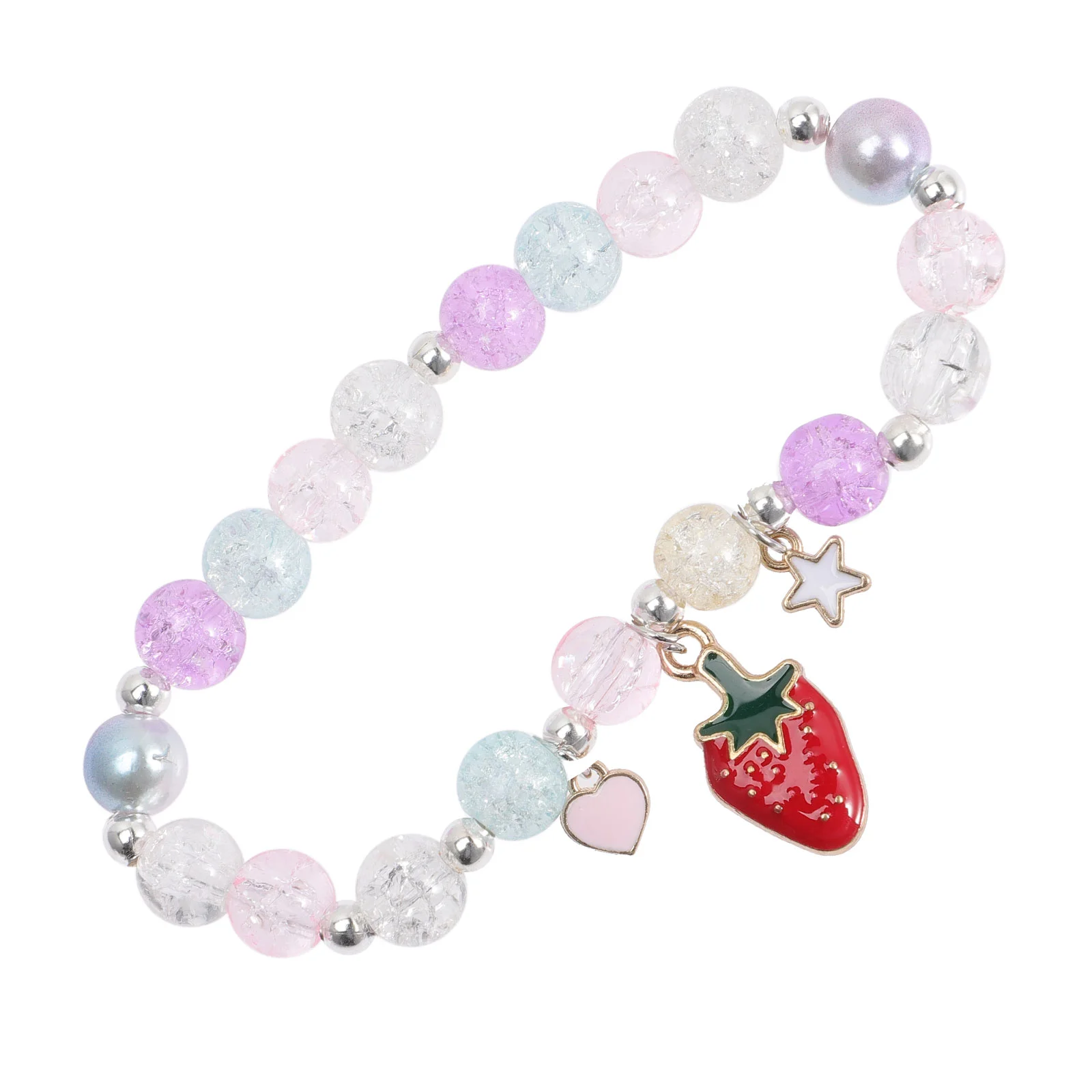 

Little Girl Strawberry Bracelet Child Kid Gifts Crystal Charm Bracelets for Girls